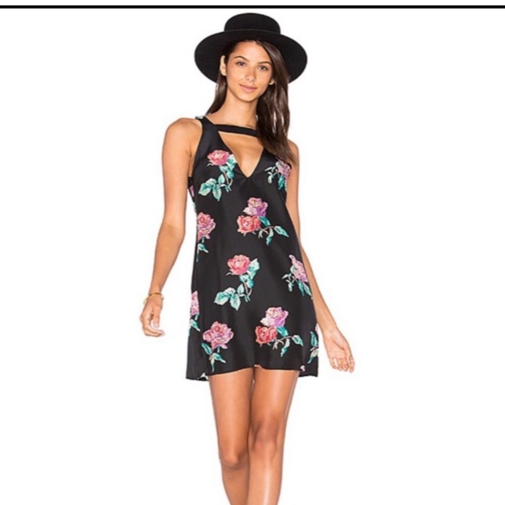 Stone Cold Fox - Lotus Dress in Black Peony Sz 3, USA 6